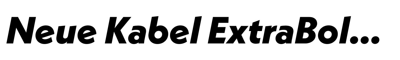Neue Kabel ExtraBold Italic